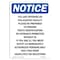 Signmission Sign, 10" H, 7" W, Rigid Plastic, NOTICE You Are Entering An FDA Audited Facility Sign, Portrait OS-NS-P-710-V-16913 - alternate 1